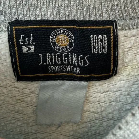 VTG J. Riggers Sportswear Gray Graphic Outriggers Crew Neck Sweatshirt Size XL - Picture 5 of 10